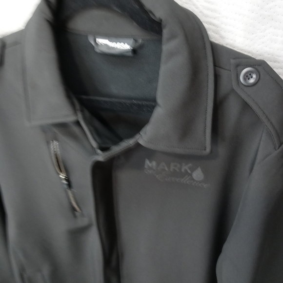 FOSSA Tiburon Polyester Stretch Shell JACKET mens Size XL Black zippered. 'Mark - Picture 3 of 9